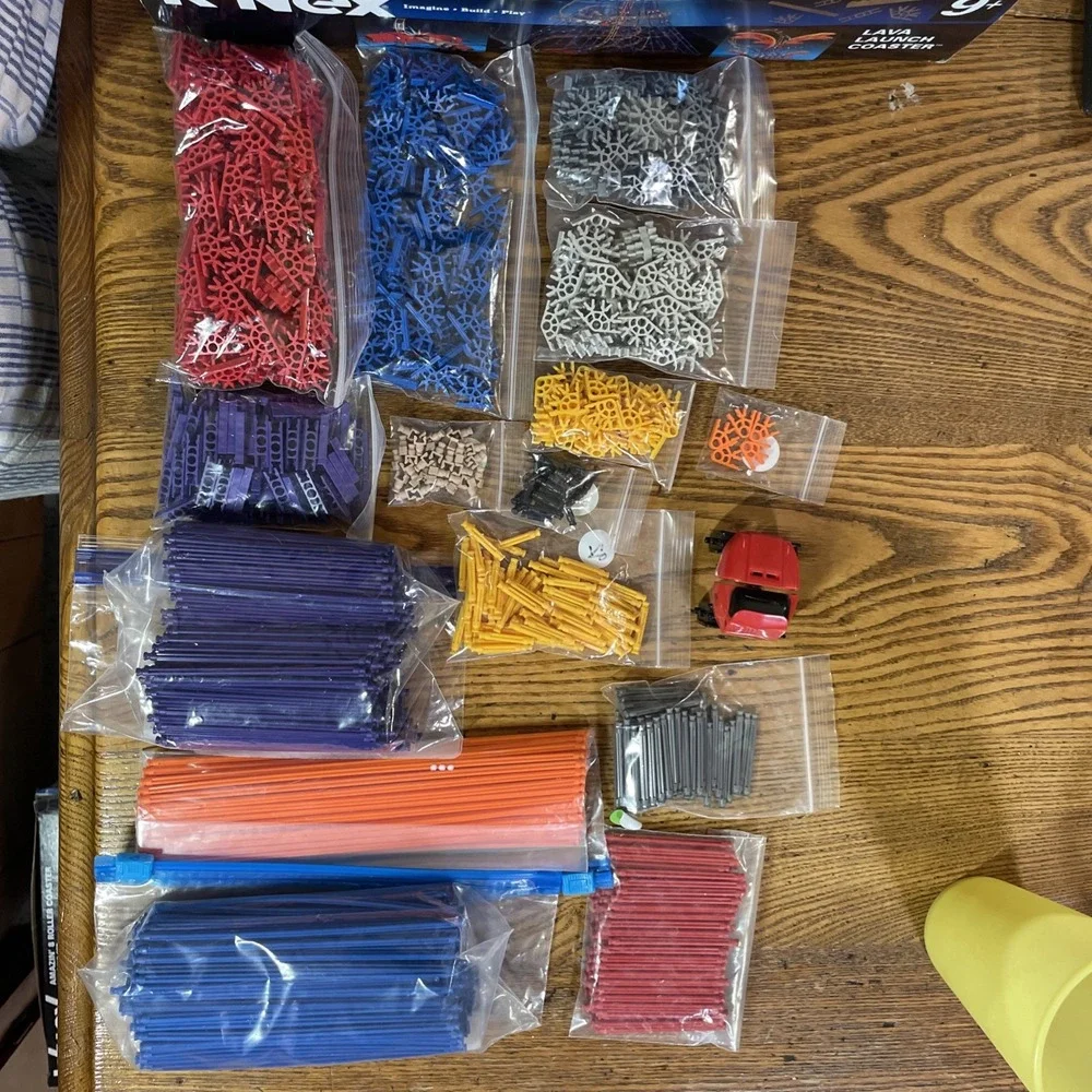 KNex Lava Launch Coaster Near Complete Building Rare Discontinued Set Funfair